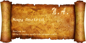 Nagy Asztrid névjegykártya